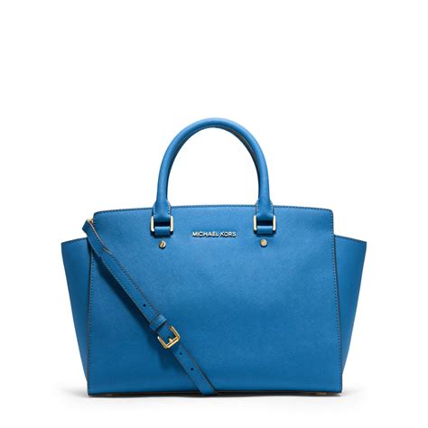 blue patent leather michael kors purse|Women's Blue Satchels .